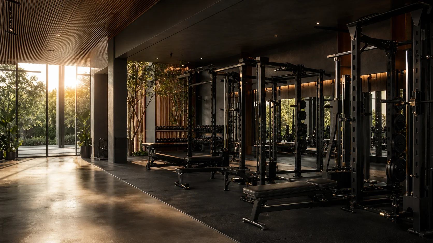 Spazio di allenamento del concept Forma Club